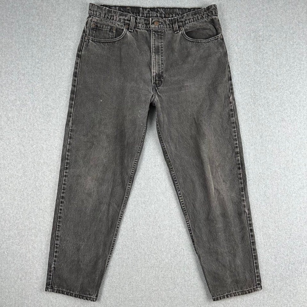 Vintage 90's Levi's 550 Jeans Men Black Denim Tapered Relaxed Fit 38x30 USA Made